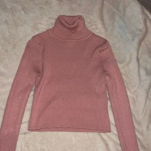 Cute turtle neck long sleeve crop top